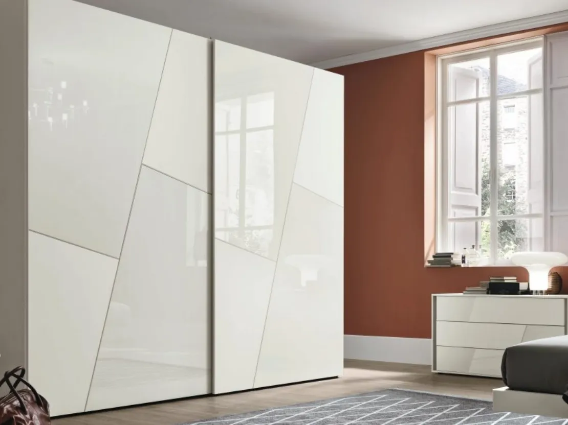 Armadio con anta scorrevole in vetro Kross di Tomasella