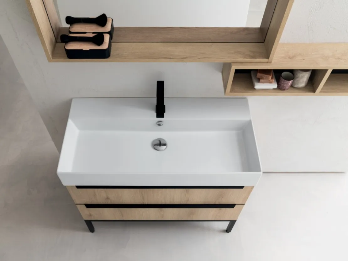 Mobile Bagno da appoggio in nobilitato effetto legno B201 BD023 di Compab