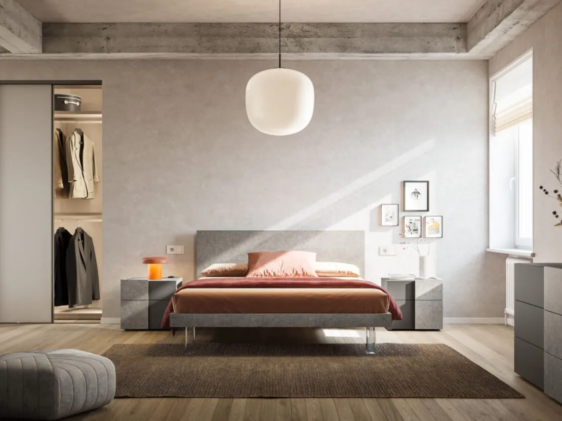 Letto con testiera Cremi Night 24 di Orme