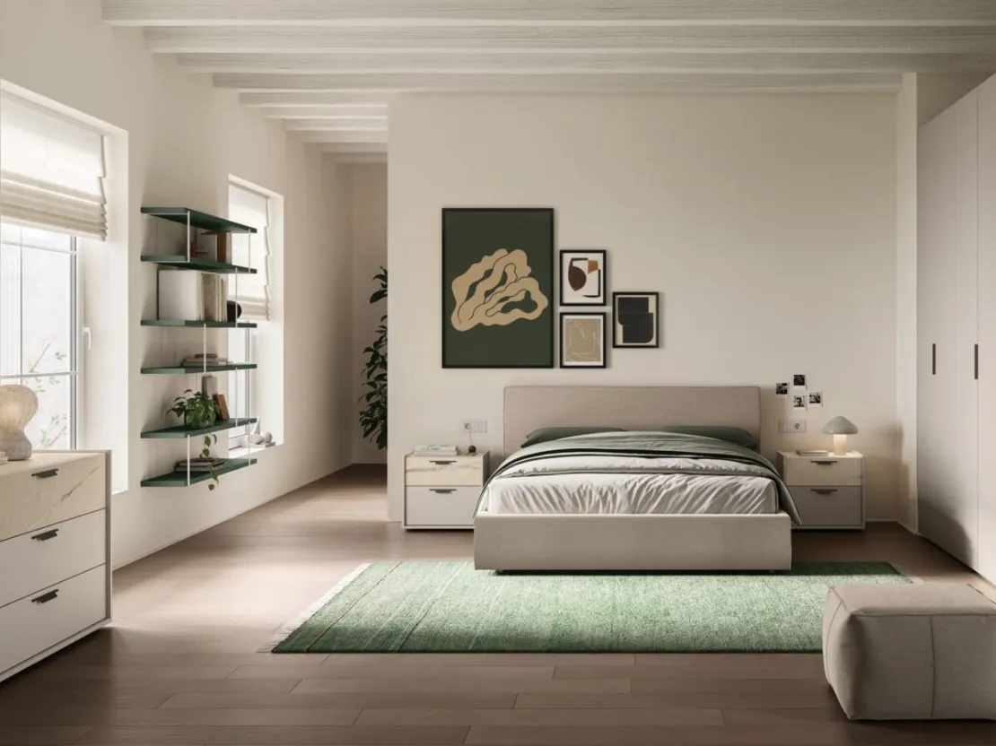 Letto in tessuto Lucas Night 10 di Orme