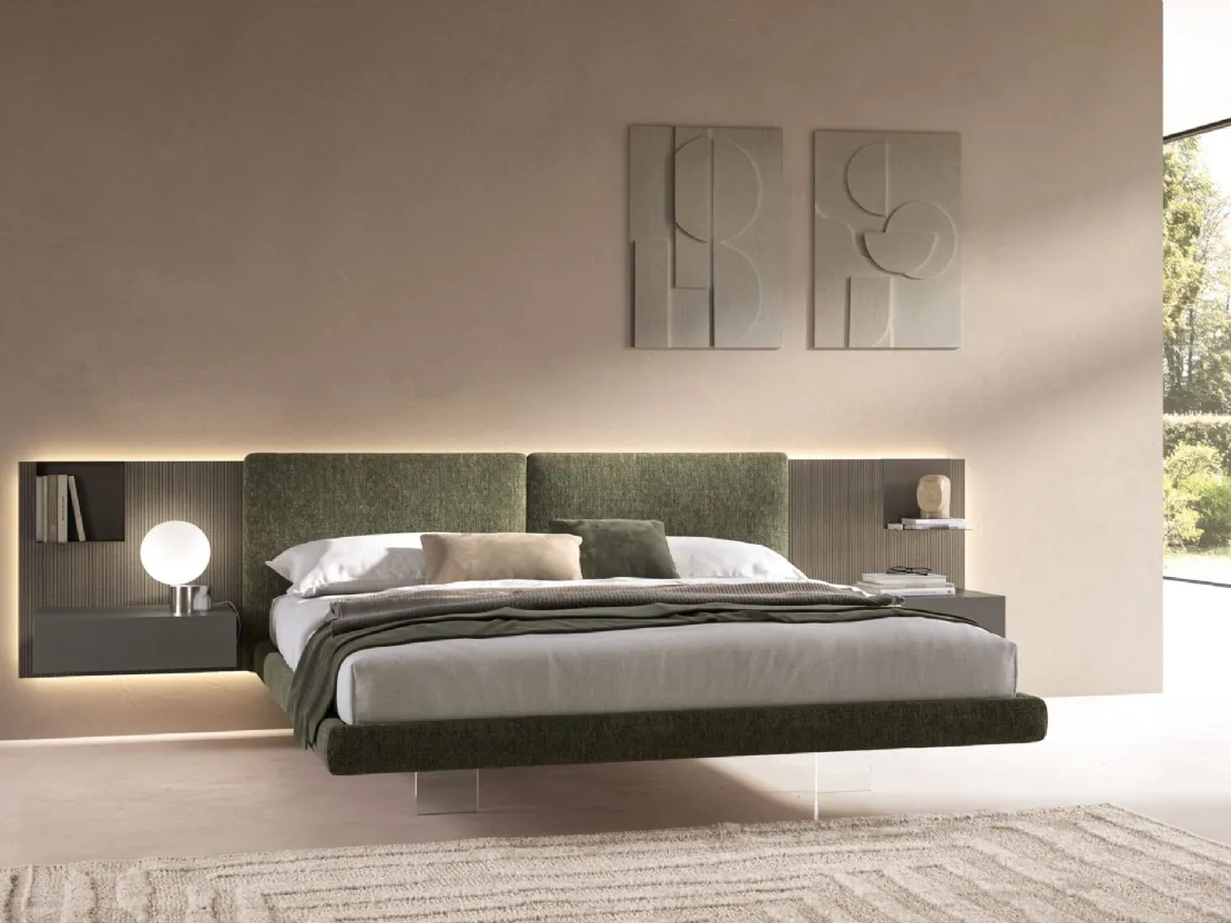 Letto Brenda in tessuto imbottito di Tagliabue Mobili