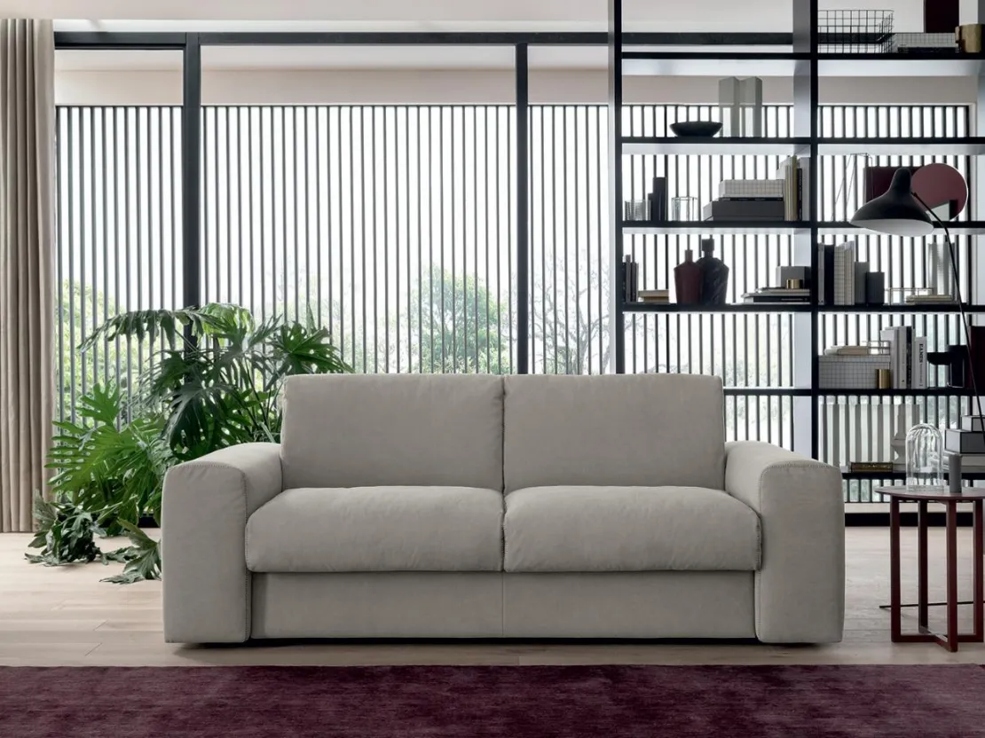 Divano Letto matrimoniale in morbido tessuto imbottito Spike di Felis