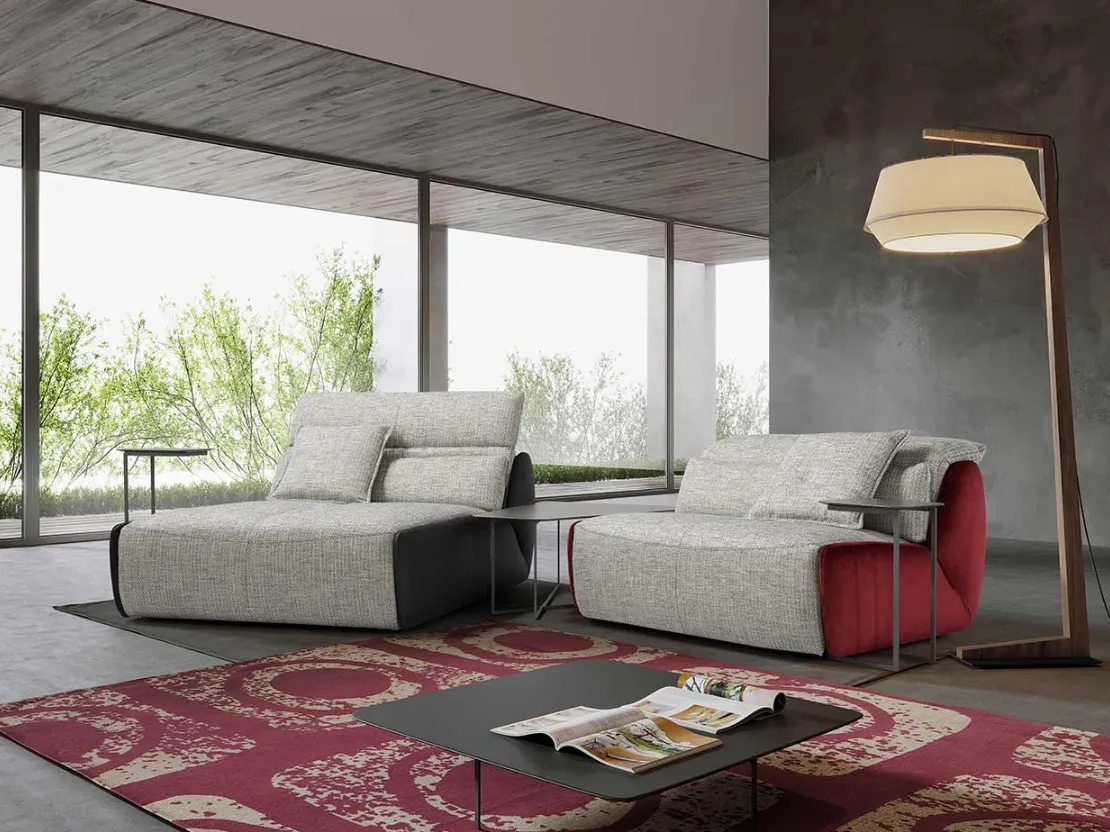 Divano con penisola Selfy di Egoitaliano