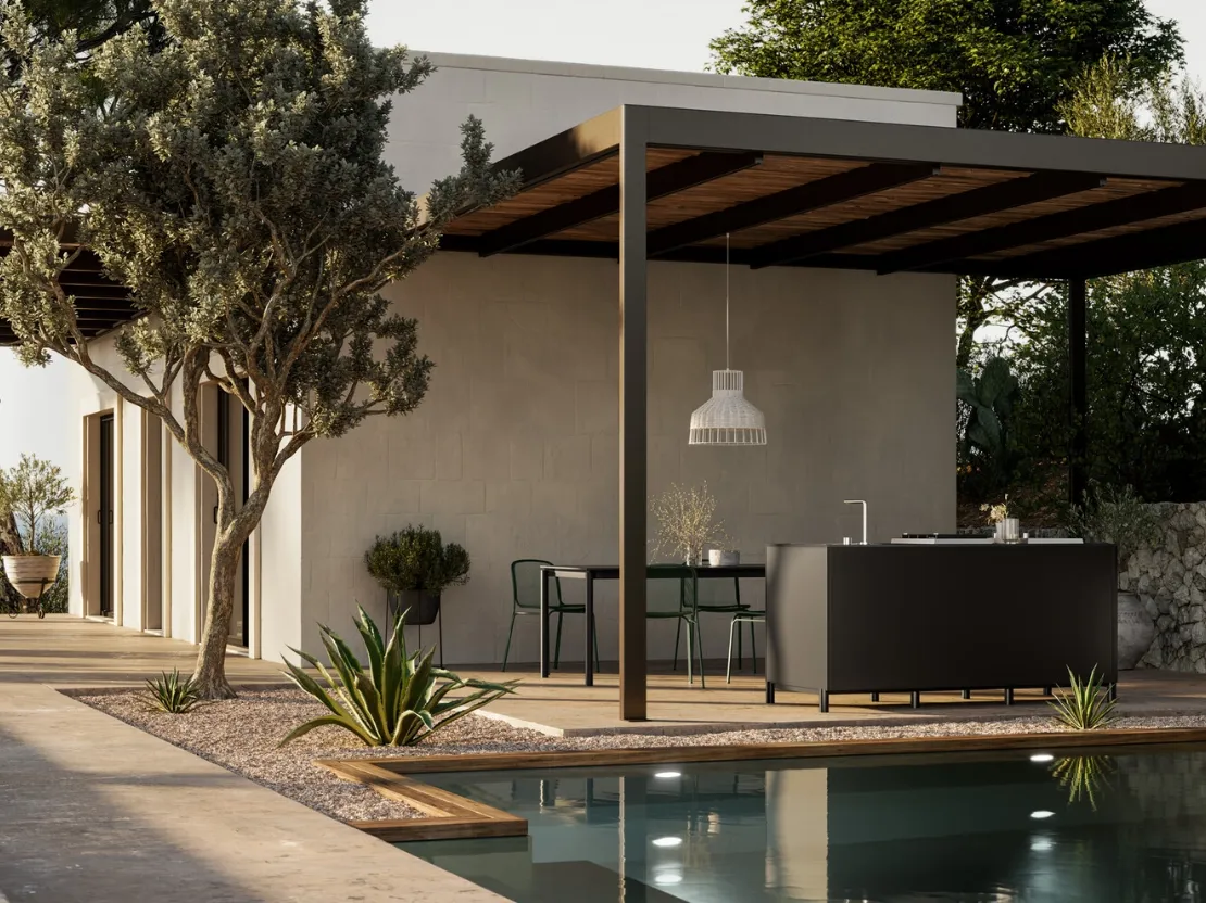 Cucina Moderna in alluminio Aura di Arredo3