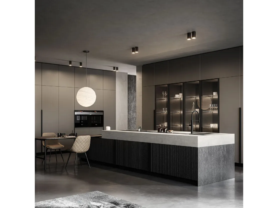 Cucina Moderna Tratto 10 n 01 con isola di Arredo3